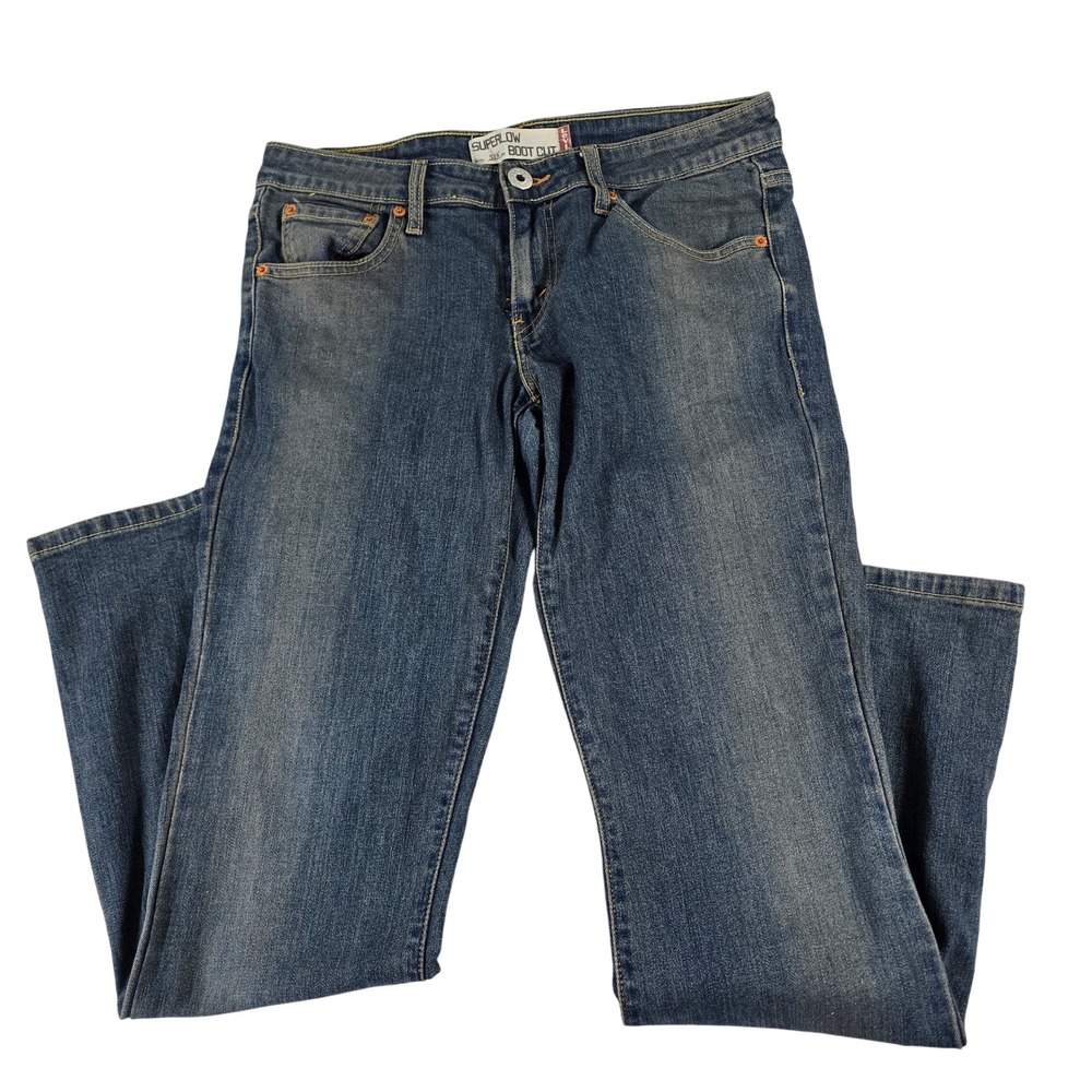Levis 518 Superlow Boot Cut Jeans Womens 9M Medium Wash Denim Low Rise Pants